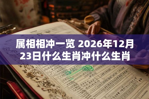 属相相冲一览 2026年12月23日什么生肖冲什么生肖