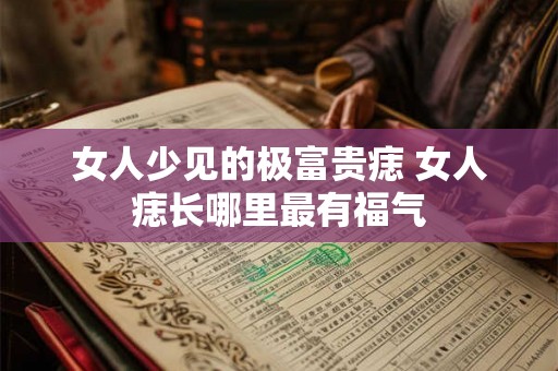 女人少见的极富贵痣 女人痣长哪里最有福气