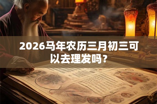 2026马年农历三月初三可以去理发吗？