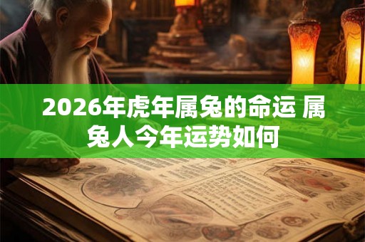 2026年虎年属兔的命运 属兔人今年运势如何 2026年虎年属兔的命运 属兔人今年运势如何