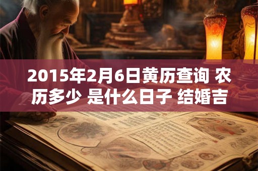 2015年2月6日黄历查询 农历多少 是什么日子 结婚吉时