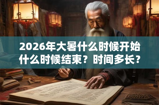 2026年大暑什么时候开始什么时候结束?时间多长? 2026年大暑什么时候开始什么时候结束?时间多长?
