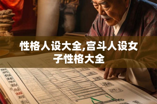 性格人设大全,宫斗人设女子性格大全