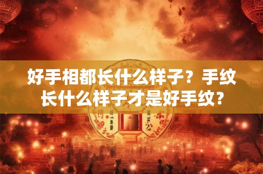 好手相都长什么样子？手纹长什么样子才是好手纹？