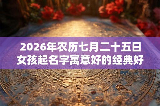 2026年农历七月二十五日女孩起名字寓意好的经典好名字