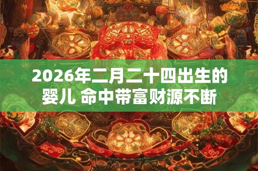 2026年二月二十四出生的婴儿 命中带富财源不断 2026年二月二十四出生的婴儿 命中带富财源不断