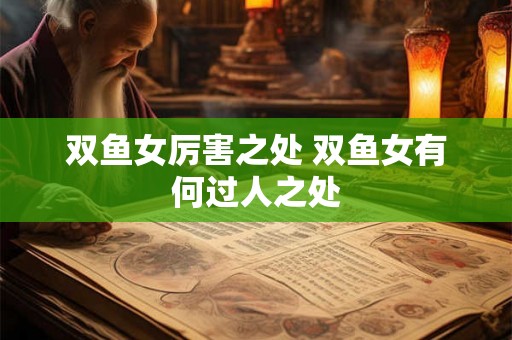 双鱼女厉害之处 双鱼女有何过人之处