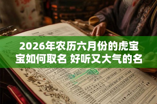 2026年农历六月份的虎宝宝如何取名 好听又大气的名字 2026年农历六月份的虎宝宝如何取名 好听又大气的名字