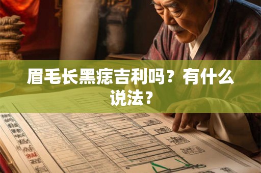 眉毛长黑痣吉利吗？有什么说法？