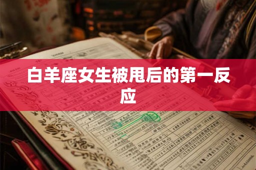 白羊座女生被甩后的第一反应
