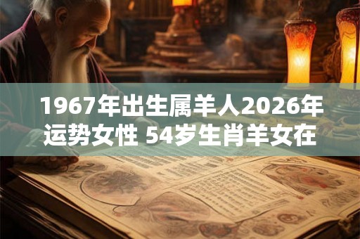 1967年出生属羊人2026年运势女性 54岁生肖羊女在2026年运气如何