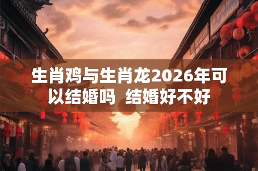 生肖鸡与生肖龙2026年可以结婚吗  结婚好不好