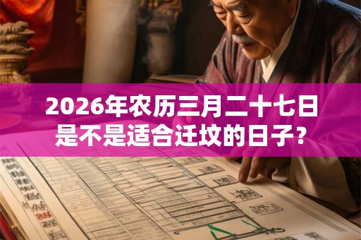 2026年农历三月二十七日是不是适合迁坟的日子？