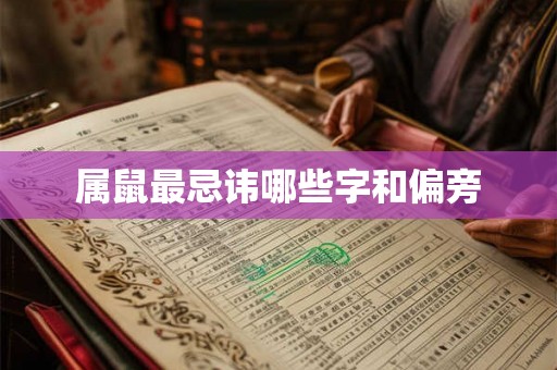 属鼠最忌讳哪些字和偏旁 属鼠最忌讳哪些字和偏旁