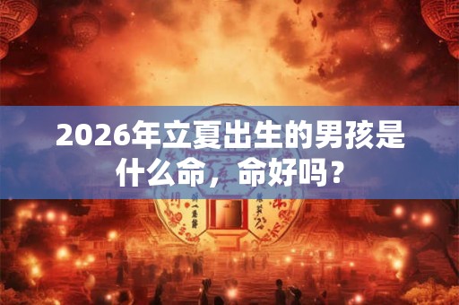 2026年立夏出生的男孩是什么命,命好吗? 2026年立夏出生的男孩是什么命,命好吗?