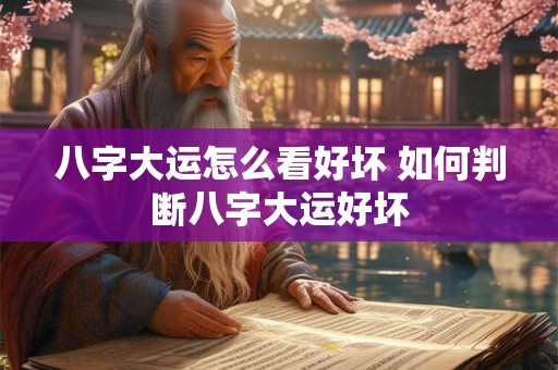 八字大运怎么看好坏 如何判断八字大运好坏 八字大运怎么看好坏 如何判断八字大运好坏