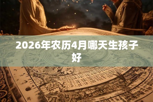 2026年农历4月哪天生孩子好