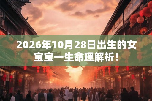 2026年10月28日出生的女宝宝一生命理解析! 2026年10月28日出生的女宝宝一生命理解析!