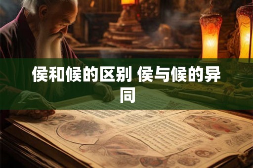 侯和候的区别 侯与候的异同