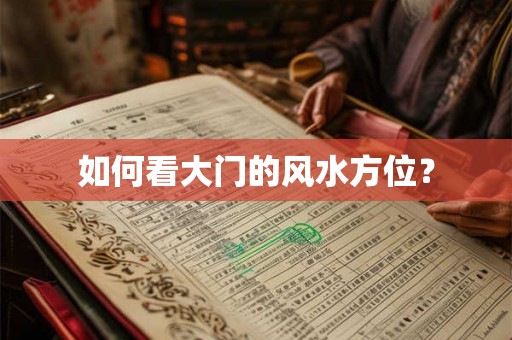 如何看大门的风水方位? 如何看大门的风水方位?