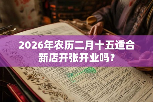 2026年农历二月十五适合新店开张开业吗？