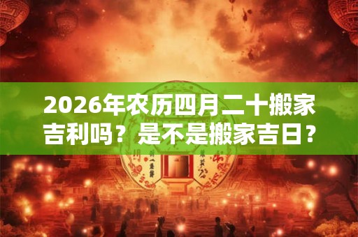 2026年农历四月二十搬家吉利吗？是不是搬家吉日？