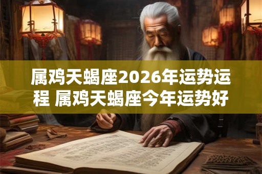 属鸡天蝎座2026年运势运程 属鸡天蝎座今年运势好不好