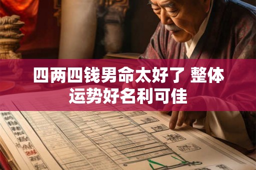 四两四钱男命太好了 整体运势好名利可佳