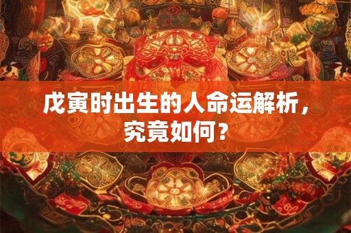 戊寅时出生的人命运解析，究竟如何？