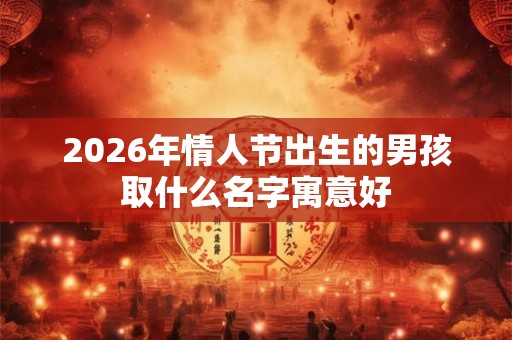 2026年情人节出生的男孩取什么名字寓意好