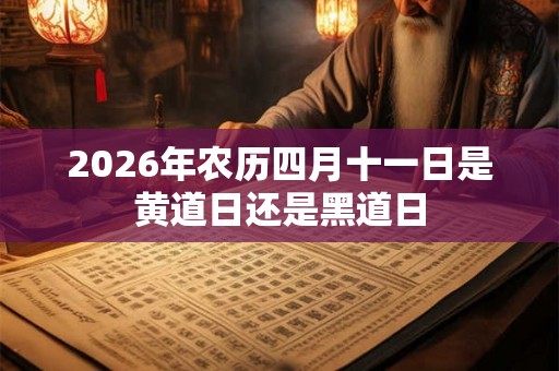 2026年农历四月十一日是黄道日还是黑道日