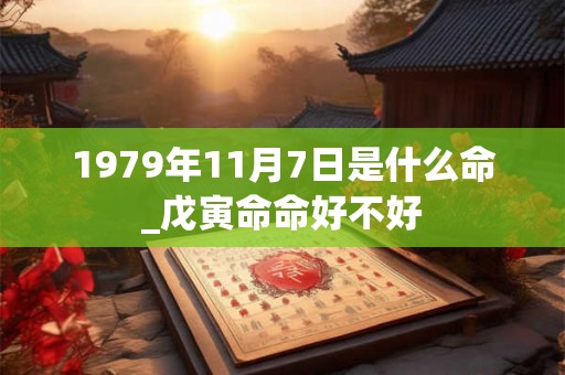 1979年11月7日是什么命_戊寅命命好不好