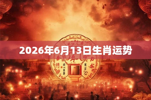 2026年6月13日生肖运势
