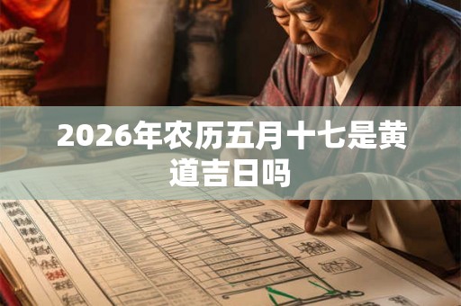 2026年农历五月十七是黄道吉日吗 2026年农历五月十七是黄道吉日吗