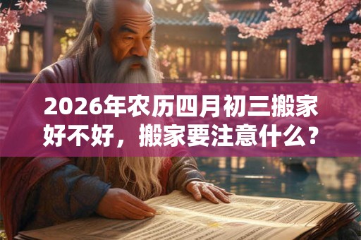 2026年农历四月初三搬家好不好，搬家要注意什么？