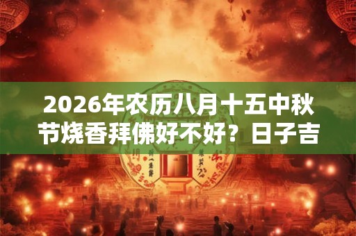 2026年农历八月十五中秋节烧香拜佛好不好？日子吉不吉利？