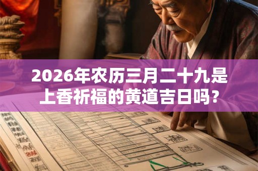 2026年农历三月二十九是上香祈福的黄道吉日吗? 2026年农历三月二十九是上香祈福的黄道吉日吗?
