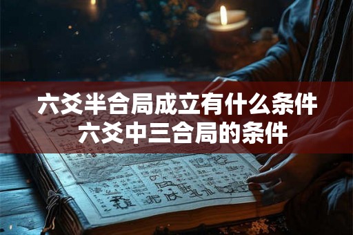 六爻半合局成立有什么条件  六爻中三合局的条件