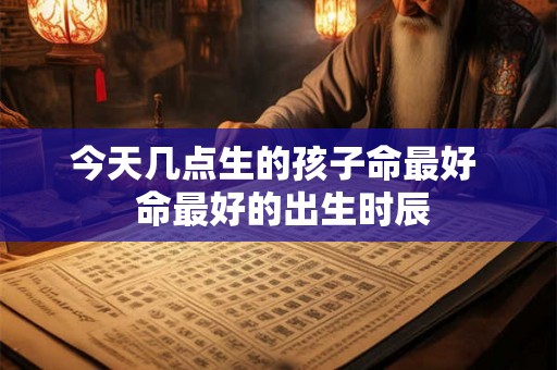 今天几点生的孩子命最好  命最好的出生时辰