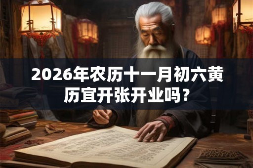 2026年农历十一月初六黄历宜开张开业吗？