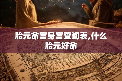 胎元命宫身宫查询表,什么胎元好命
