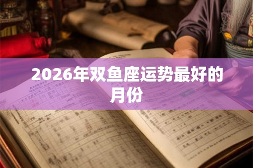 2026年双鱼座运势最好的月份