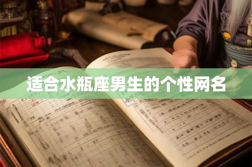 适合水瓶座男生的个性网名