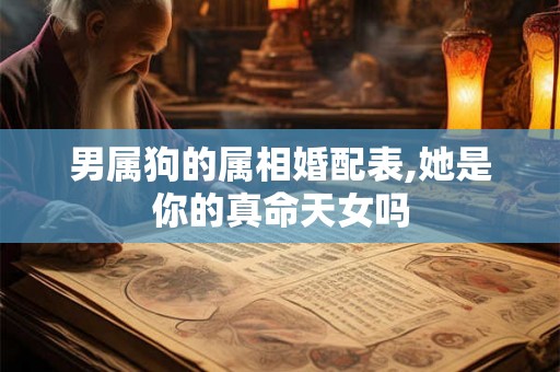 男属狗的属相婚配表,她是你的真命天女吗
