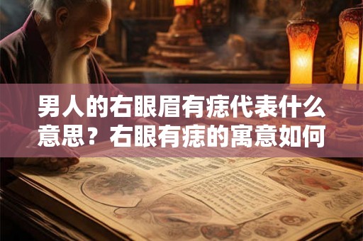 男人的右眼眉有痣代表什么意思？右眼有痣的寓意如何？