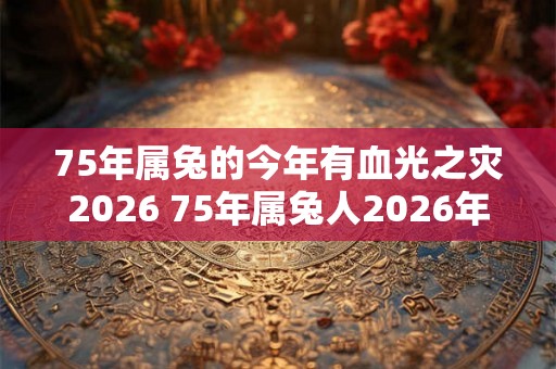 75年属兔的今年有血光之灾2026 75年属兔人2026年灾祸