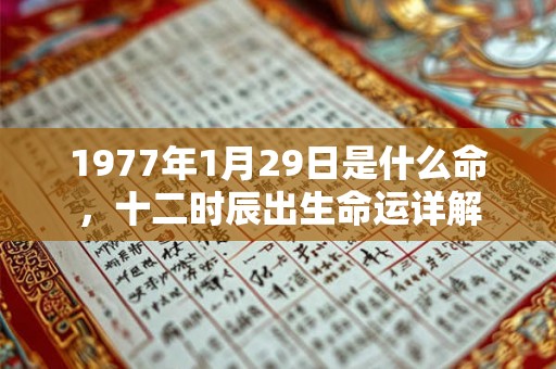 1977年1月29日是什么命，十二时辰出生命运详解