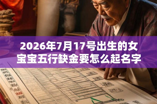 2026年7月17号出生的女宝宝五行缺金要怎么起名字