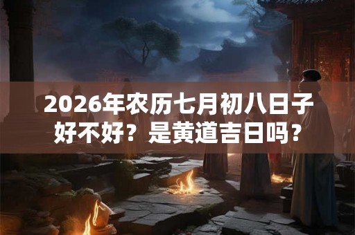 2026年农历七月初八日子好不好？是黄道吉日吗？