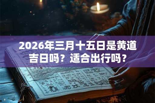 2026年三月十五日是黄道吉日吗？适合出行吗？